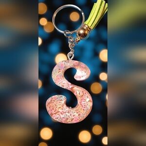 Chic Multicolor Initial Purse charm \ Key ring